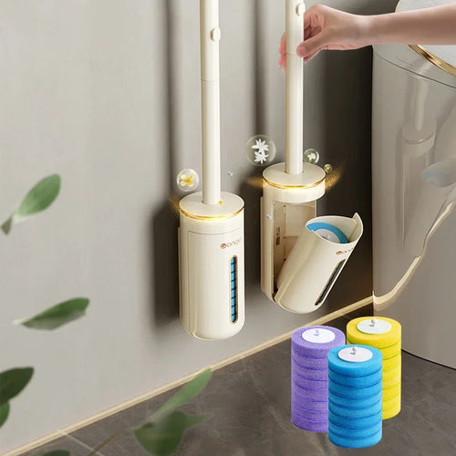 brosse de nettoyage jetable avec long manche et tête remplaçable - vue 2 sur 11