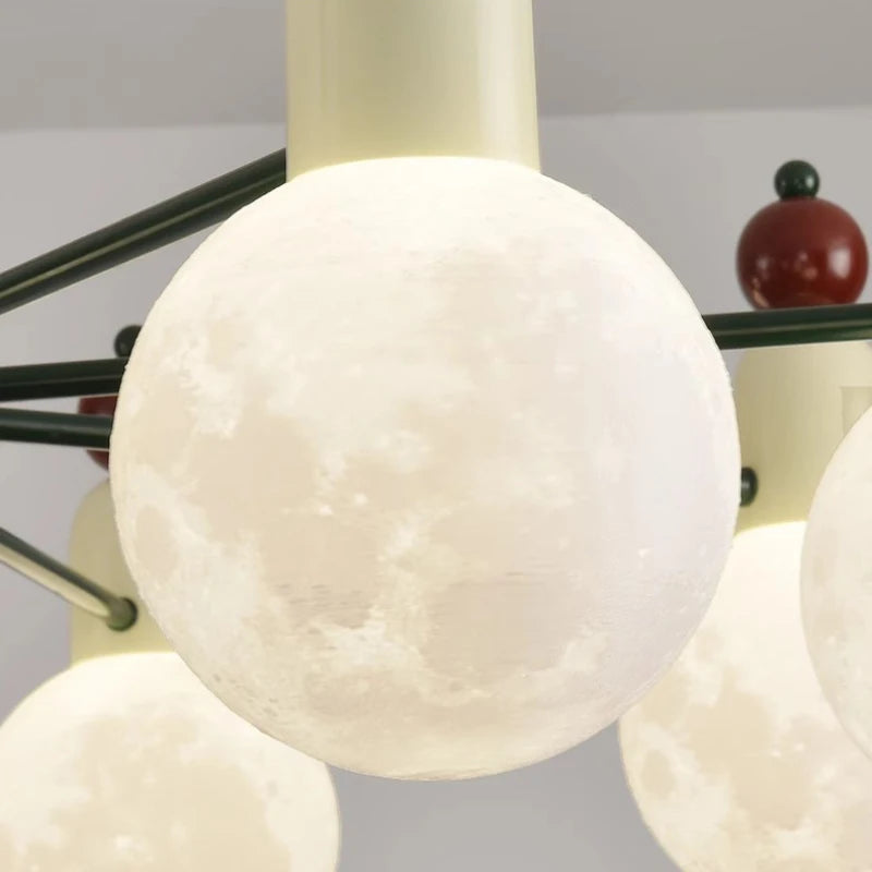 lustre moderne pour chambre d'enfants design nordique lumineux et coloré - vue 6 sur 12