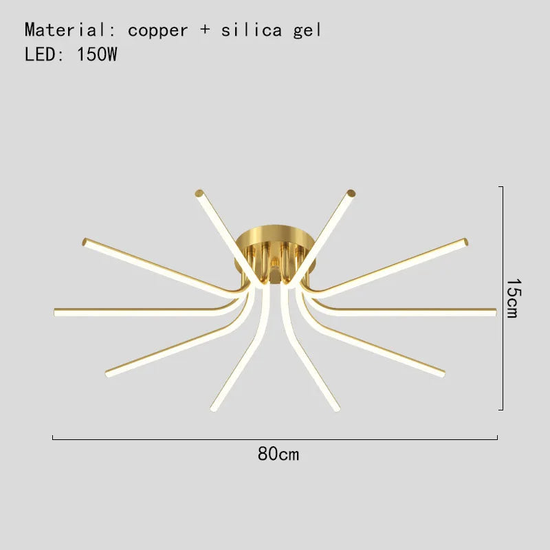 lustre led moderne minimaliste pour éclairage intérieur varié