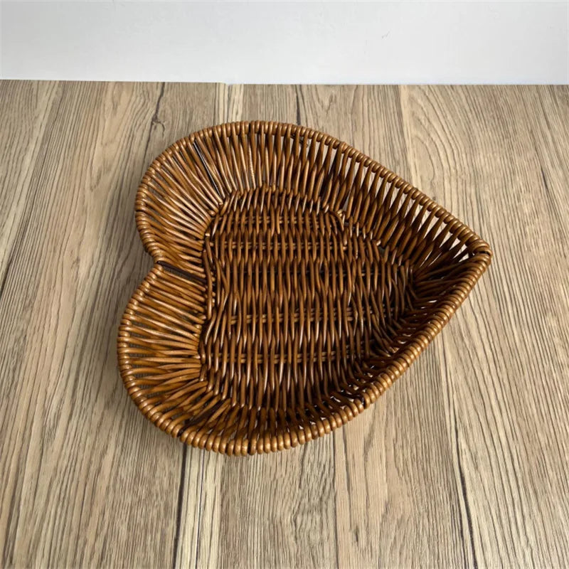 panier en rotin tissé pour fruits et rangement décoratif - vue 3 sur 12