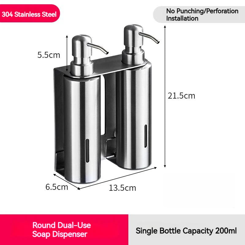 accessoires en acier inoxydable pour distributeurs de savon moderne - vue 10 sur 12