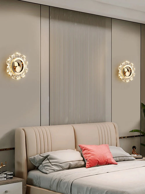 applique murale led tournesol design intérieur moderne minimaliste - vue 4 sur 7