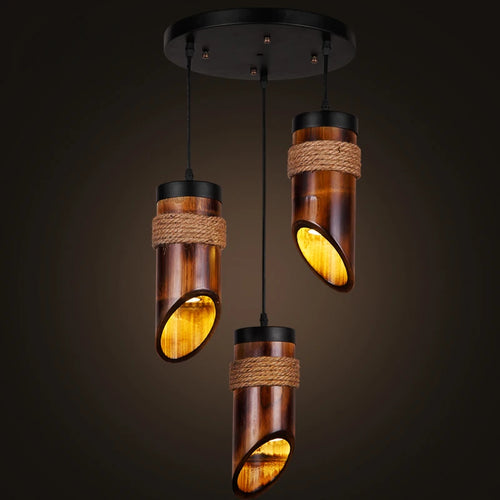 Style américain loft suspension lumière restaurant couloirs chinois Antique bambou corde art lampe suspendue pub magasin café lampes MJ710 - vue 4 sur 7