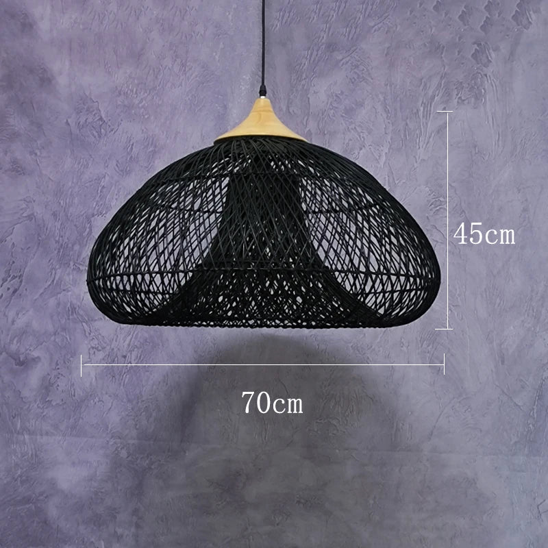 Suspension vintage d'Asie du Sud-Est Lampes en rotin de haute qualité Salle à manger Restaurant Cuisine Luminaires Loft Luminaires - vue 24 sur 27