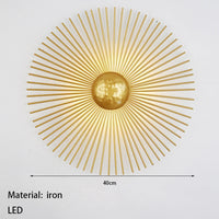 applique murale soleil led déco pour hôtel boutique