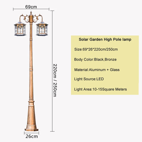 Lampadaire solaire de Style européen - vue 10 sur 10