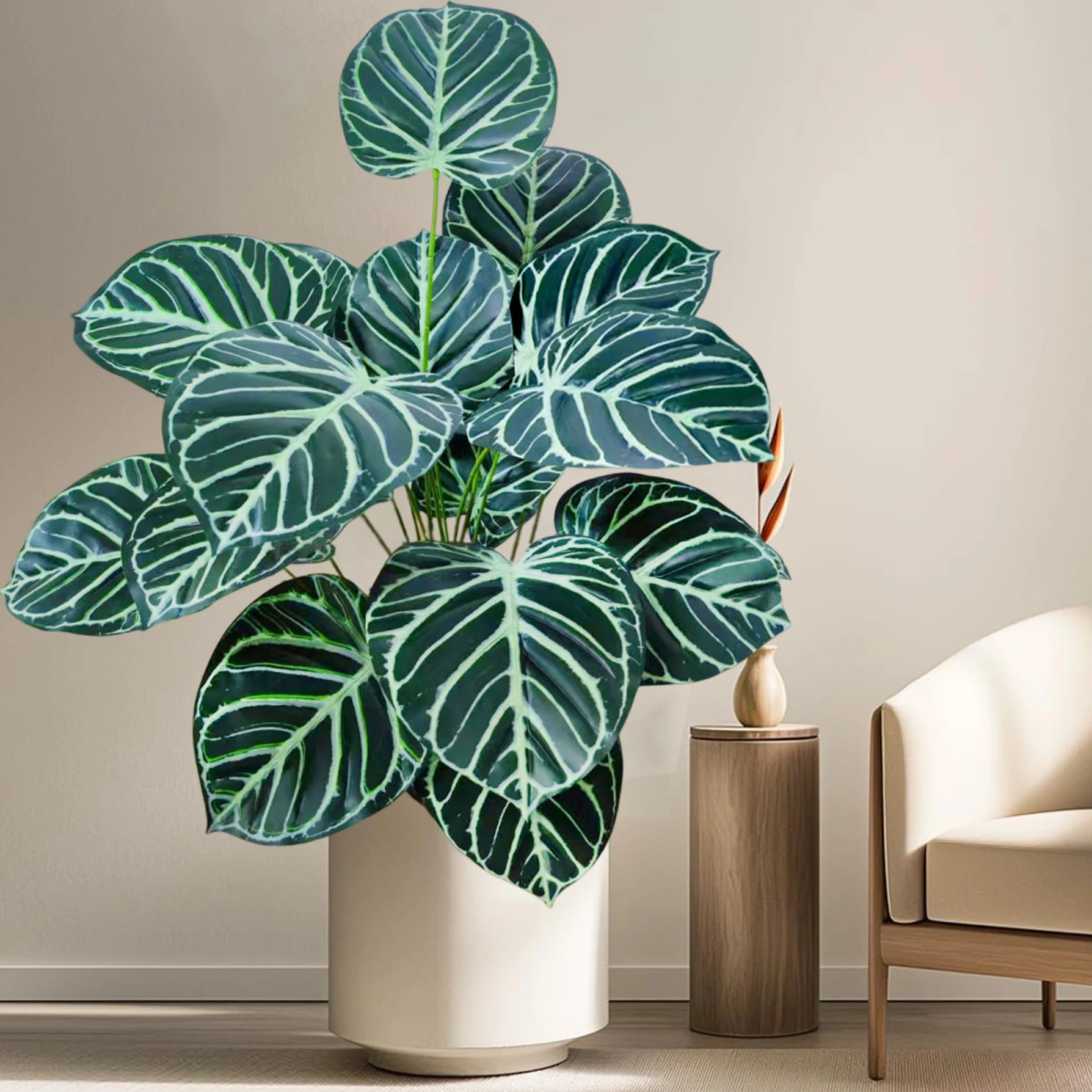 plante artificielle en pot feuille de pommier pour décoration intérieure - vue 3 sur 17