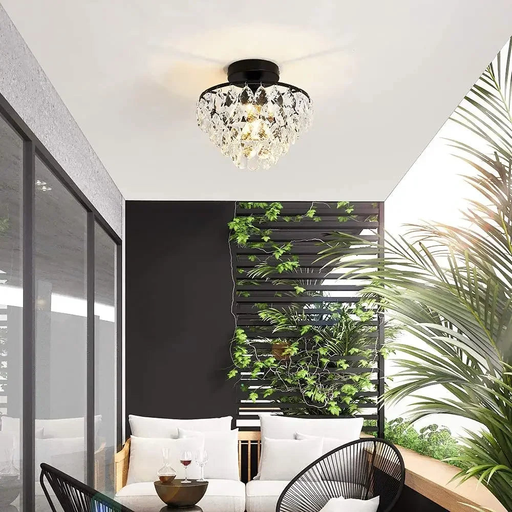 plafonnier moderne en cristal pour intérieur élégant et raffiné - vue 3 sur 9