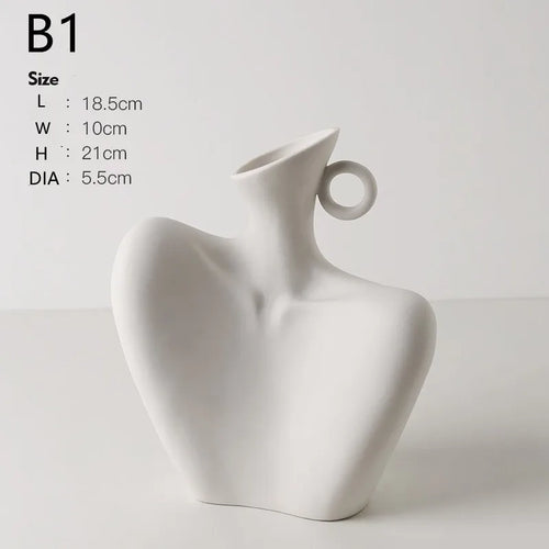 vase humain créatif en céramique pour décoration moderne - vue 8 sur 10