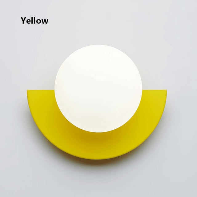 Applique murale LED demi-cercle nordic Macaron - vue 7 sur 10