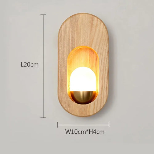 applique led bois bande décorative nordique maison - vue 6 sur 9