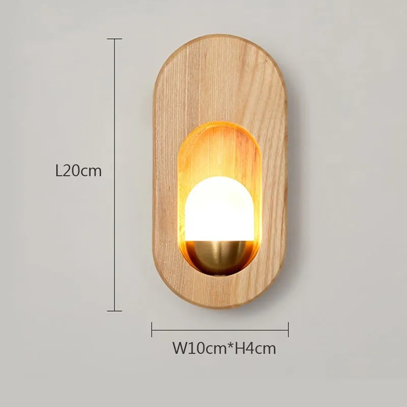 applique led bois bande décorative nordique maison - vue 5 sur 9