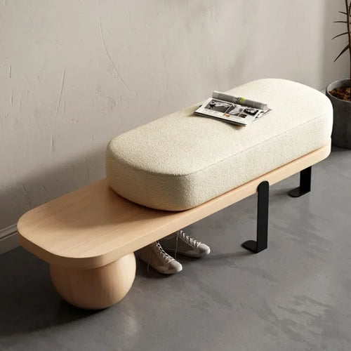 banc en bois massif multifonctionnel pour intérieur élégant - vue 5 sur 19