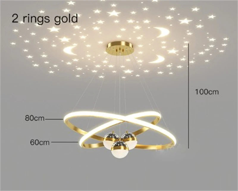 lustre led romantique projecteur de ciel étoilé avec télécommande