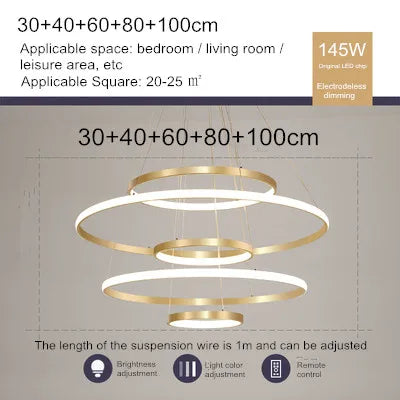lustre moderne nordique avec télécommande et design épuré - vue 22 sur 30