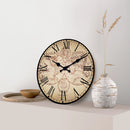 horloge murale rétro en bois avec boussole motif nautique décoratif