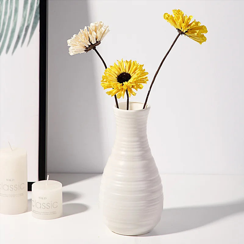 vase nordique en plastique pour fleurs décoration moderne maison - vue 4 sur 12