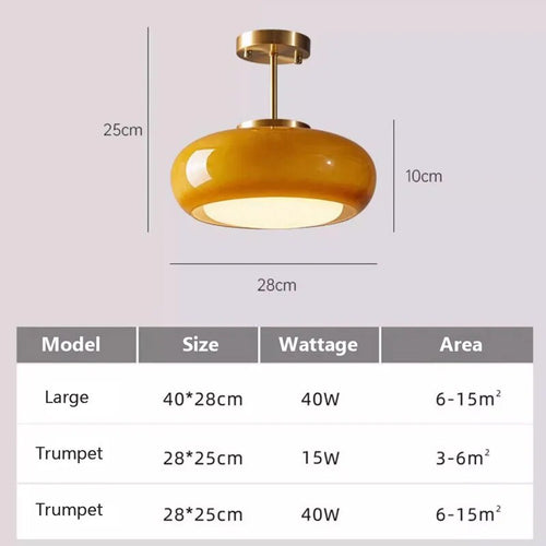 Lustre verre laiton antique orange médiéval - vue 5 sur 16