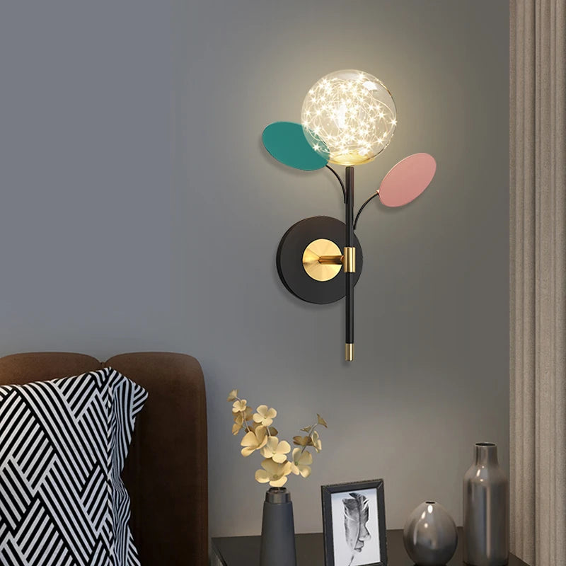 lustre led moderne atmosphérique nordique étoilé macaron créatif - vue 5 sur 16