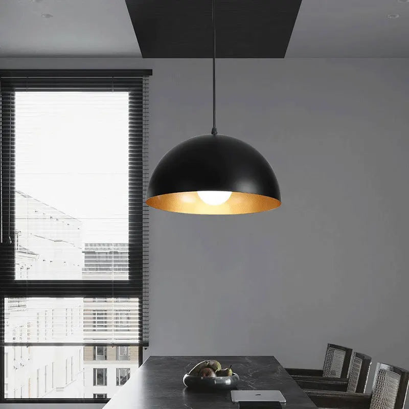 lustre industriel rétro led en fer nordique suspension éclairage - vue 2 sur 23