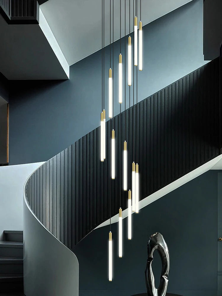 lustre moderne suspendu pour éclairage intérieur design loft - vue 3 sur 18