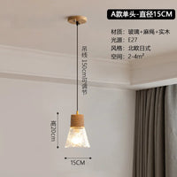 lustre nordique japonais trois têtes style bûche pour intérieur créatif