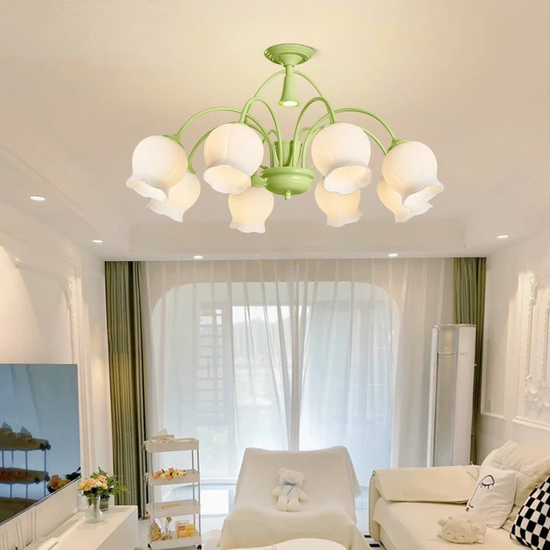 2023 Modern Green Hanging Ceiling Lamp LED Creative Aromatherapy Candle Design Pendant Chandelier Light For Home Bedroom - vue 1 sur 18