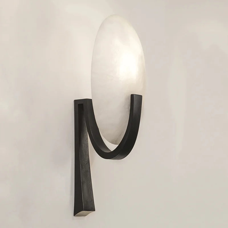 applique murale nordique en cuivre et marbre luxe - vue 1 sur 8