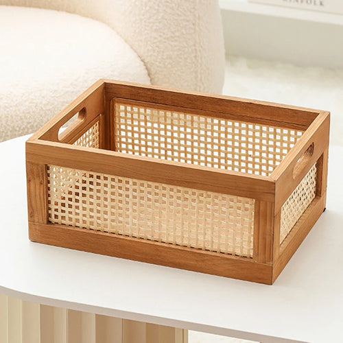 panier décoratif en rotin pour rangement et organisation - vue 7 sur 7