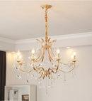 lustre en cristal moderne avec éclairage LED élégant
