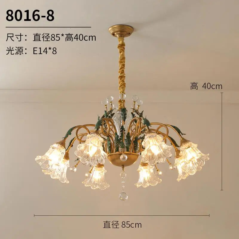lustre en cristal rustique pour éclairage intérieur industriel - vue 8 sur 9