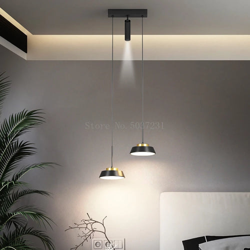 suspension moderne minimaliste en luxe noir design élégant - vue 4 sur 18