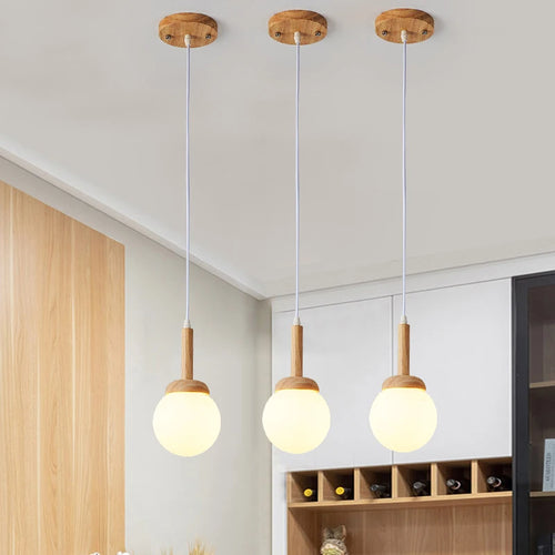 Suspension nordique atmosphérique chinoise à trois têtes salle à manger salle à manger moderne simple bar personnalisé créatif cuisine lumière - vue 3 sur 15