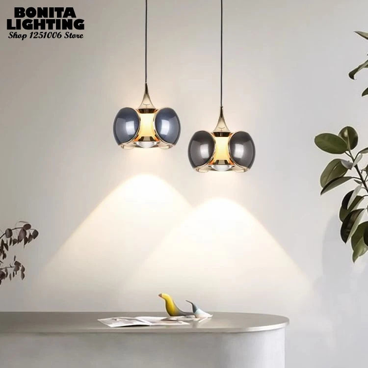 suspension nordique à led avec lentille scarabée relevable décoratif - vue 6 sur 12