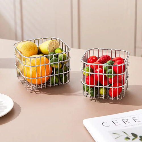panier de rangement en acier inoxydable pour fruits et légumes - vue 4 sur 7