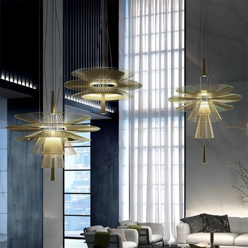 lustre design moderne led minimaliste pour bar alimentaire - vue 2 sur 15