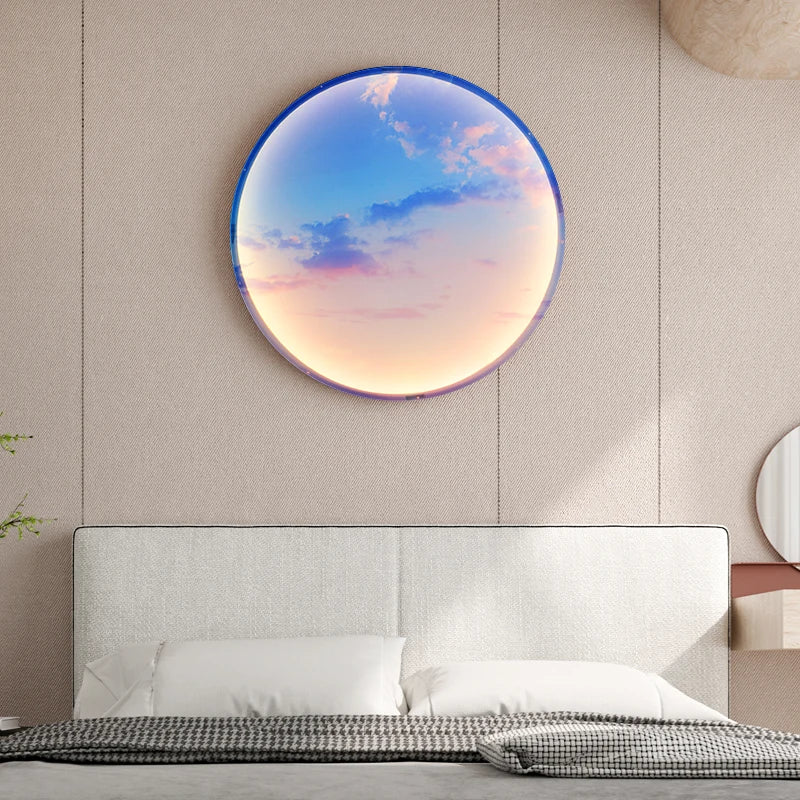 applique murale led circulaires décoration ciel étoilé cosmique - vue 2 sur 12