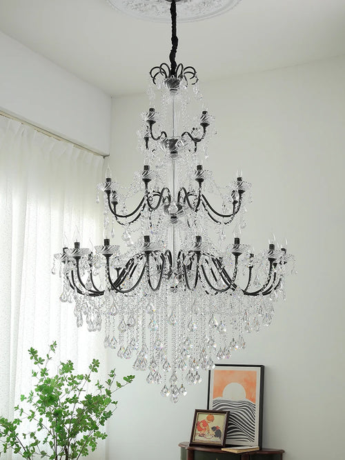 lustre vintage à LED en cristal pour un éclairage élégant - vue 3 sur 8