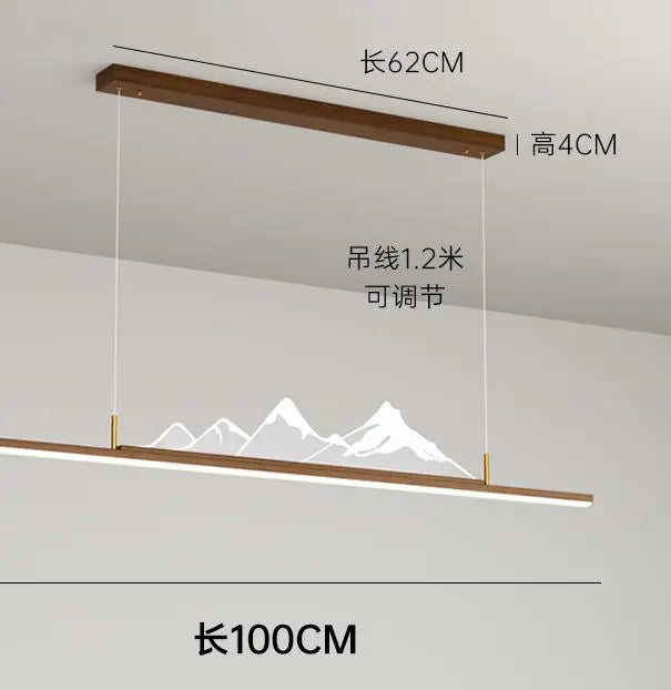 lustre de style chinois pour restaurant et bureau montagne - vue 10 sur 10