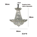 lustre led k9 cristal palace à intensité variable pour un éclairage élégant