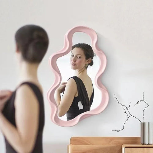 miroir mural nuage kawaii pour décoration intérieure et maquillage - vue 2 sur 12