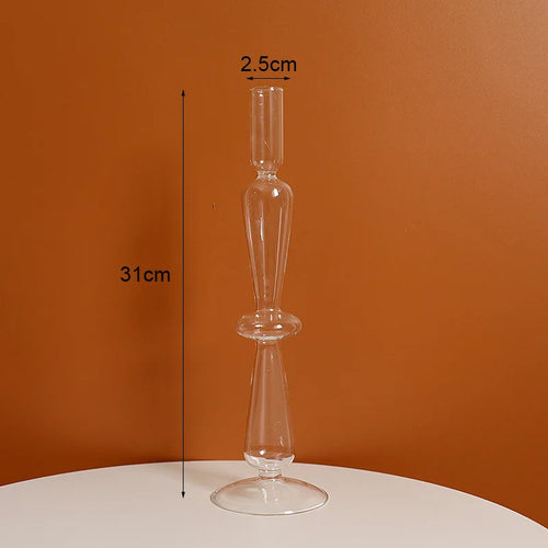 bougeoir vintage en verre pour mariage et dîners romantiques - vue 18 sur 27