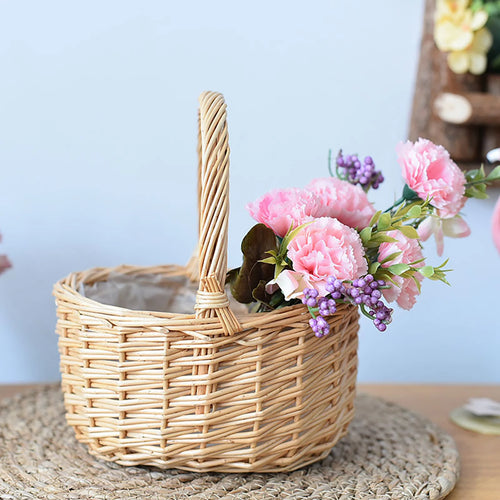 panier à fleurs mariage avec nœud papillon grande capacité polyvalent - vue 3 sur 16