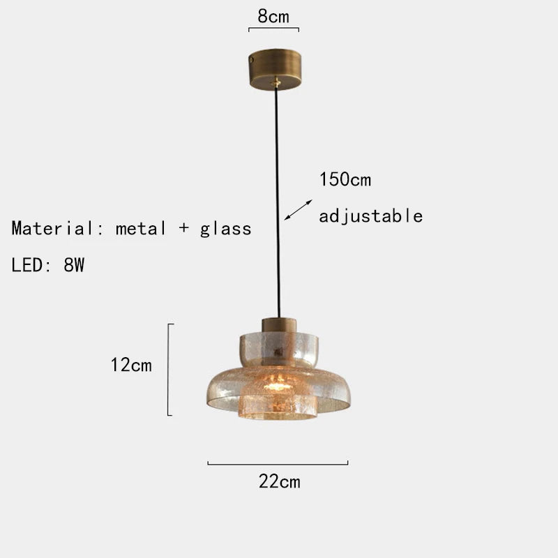 suspension créative en verre pour éclairage intérieur réglable