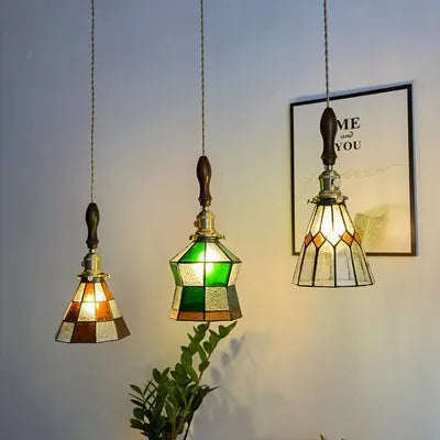 suspension nordique en cuivre avec verre teinté pour intérieur élégant - vue 4 sur 14