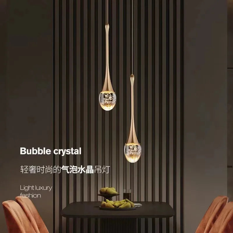 lustre de luxe à bulles de cristal pour décoration moderne - vue 1 sur 21