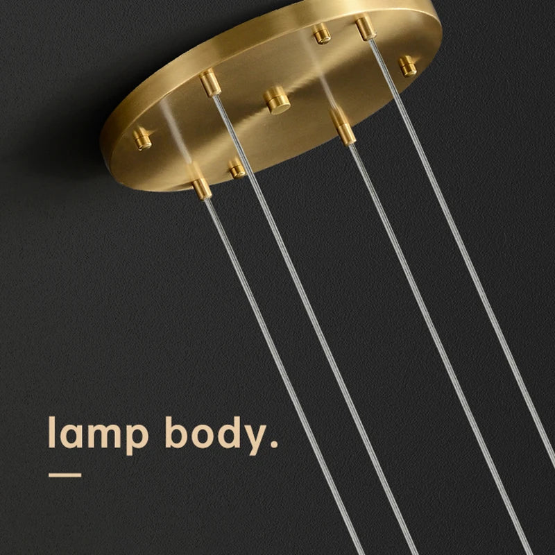 lustre en céramique tulipe pour lampe suspension led rotation duplex - vue 5 sur 11