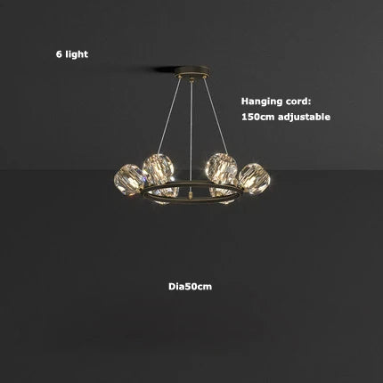 plafonnier art déco doré noir design en cristal