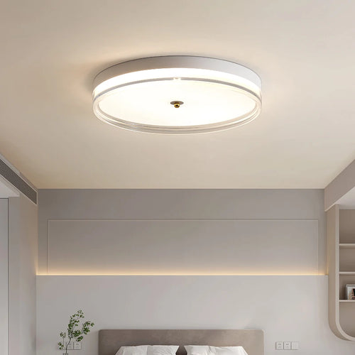 plafonnier led rond moderne avec télécommande design minimaliste - vue 4 sur 10