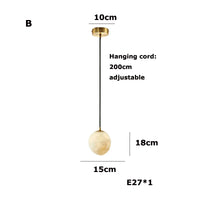lustre suspendu en marbre géométrique design moderne pour intérieur